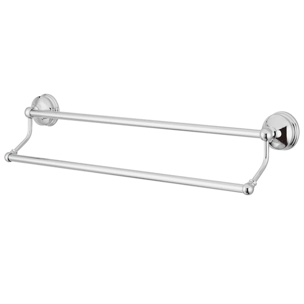 Vintage 18" Dual Towel Bar, Polished Chrome